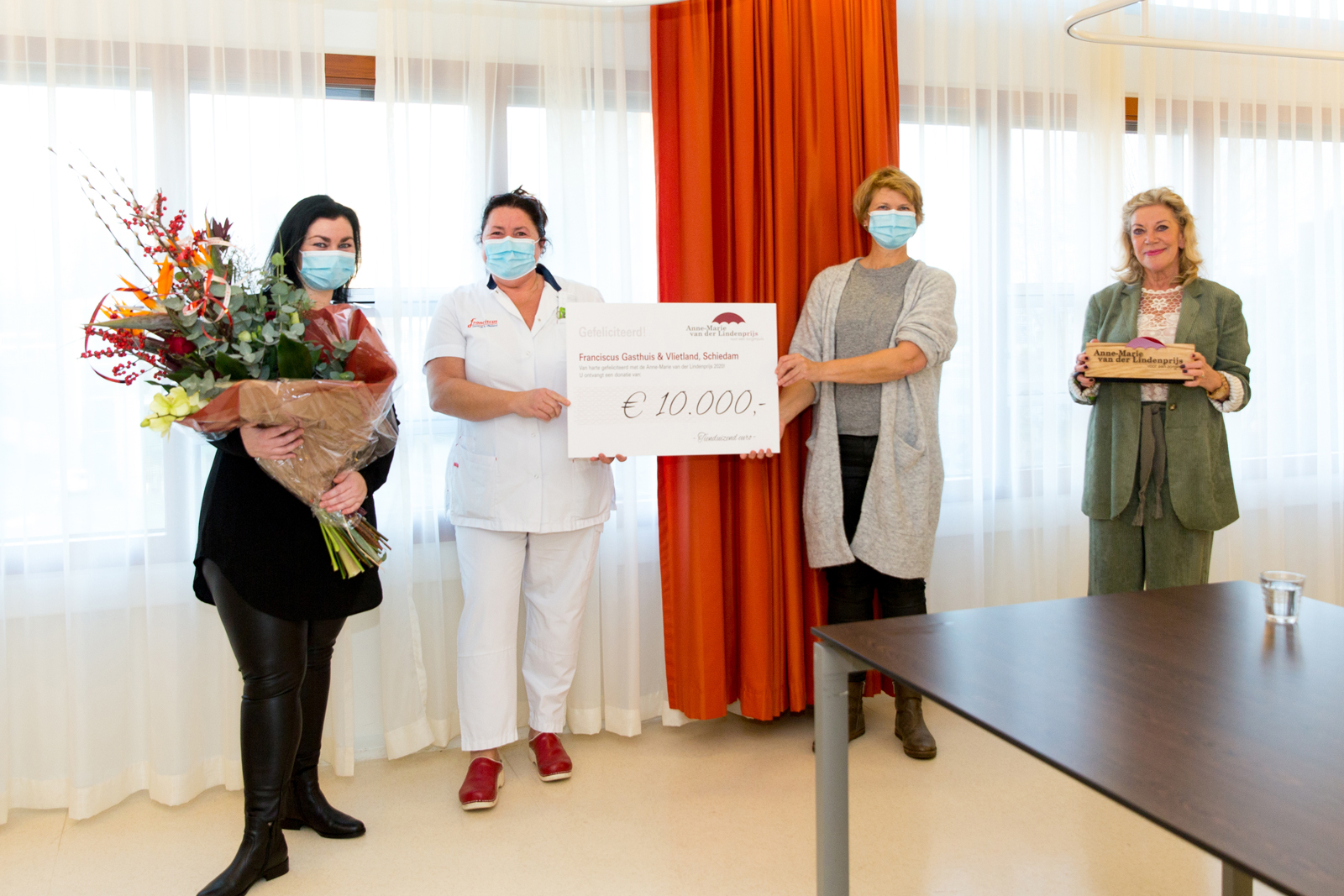 Met hun project 'Huiskamerproject afdeling neurologie' is het Franciscus Gasthuis en Vlietland - locatie Vlietland (Schiedam) - op 17 december 2020 de gelukkige winnaar geworden van de Anne-Marie van der Lindenprijs 2020